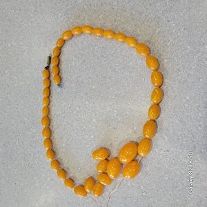Elegant Orange Beaded Necklace